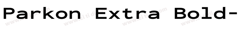 Parkon Extra Bold字体转换